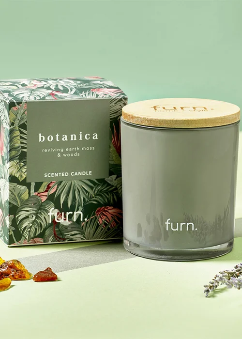 furn. Amazonia Botanica Peppermint + Citrus Scented Glass Candle (8.5 x 10 x 8.5cm) - One Size Image 1