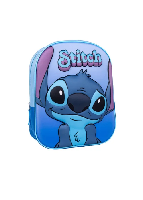 Stitch Blue 3D Backpack With Pencil Case - One Size Image 2
