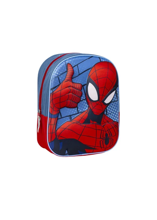 Spiderman Red Set with 3D Backpack And Pencil Case - One Size Image 2