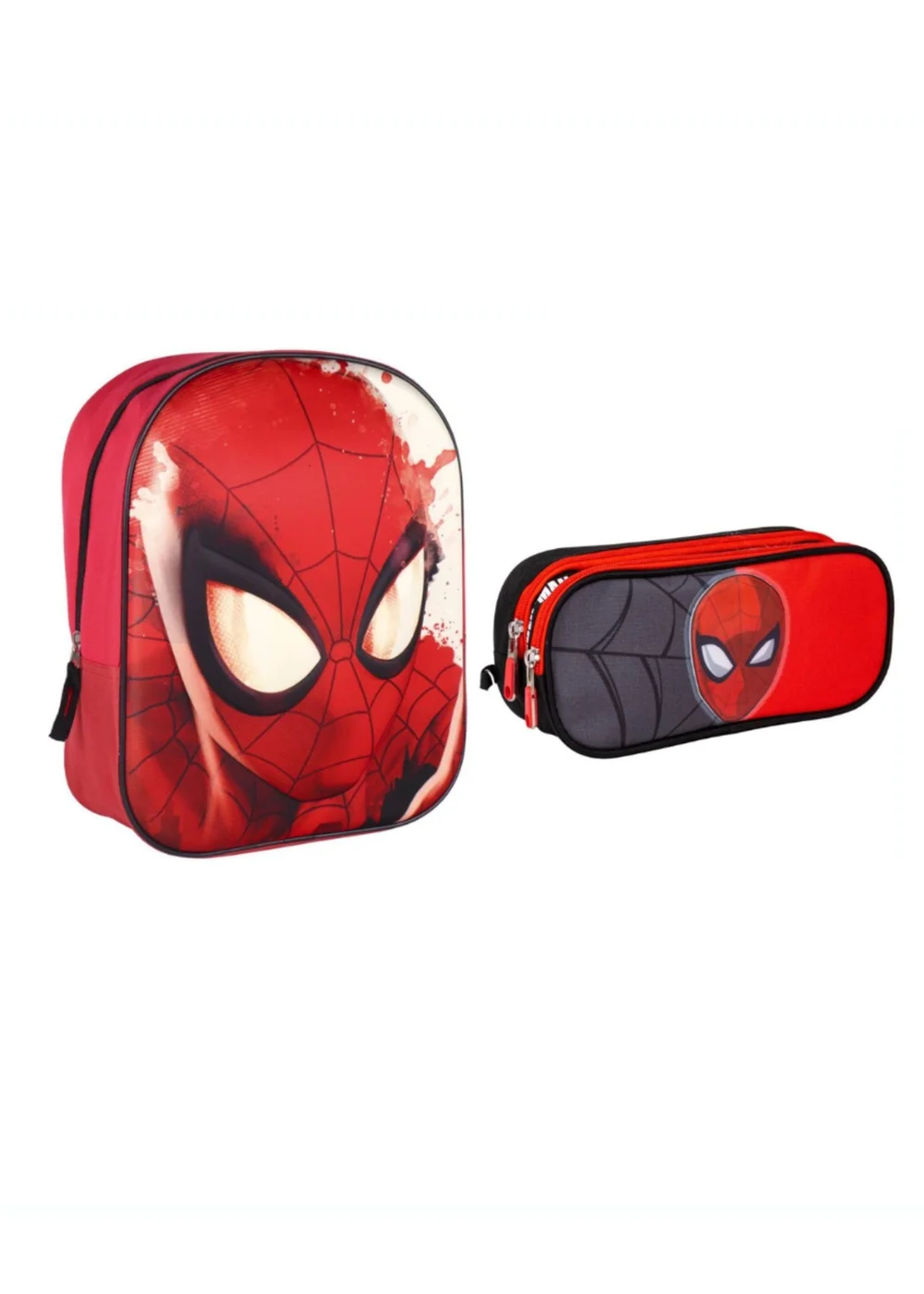 Red Spiderman Backpack Along With A Pencil Case - One Size Image 1