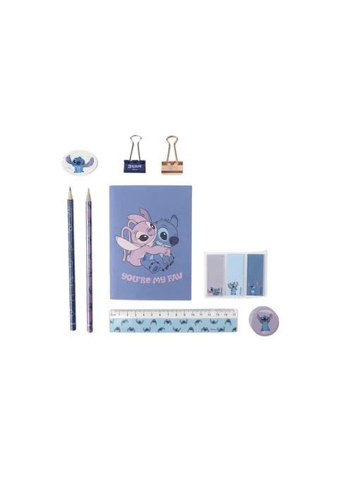 Disney Pink Stitch Back to School Backpack and Stationary Set - One Size Image 3
