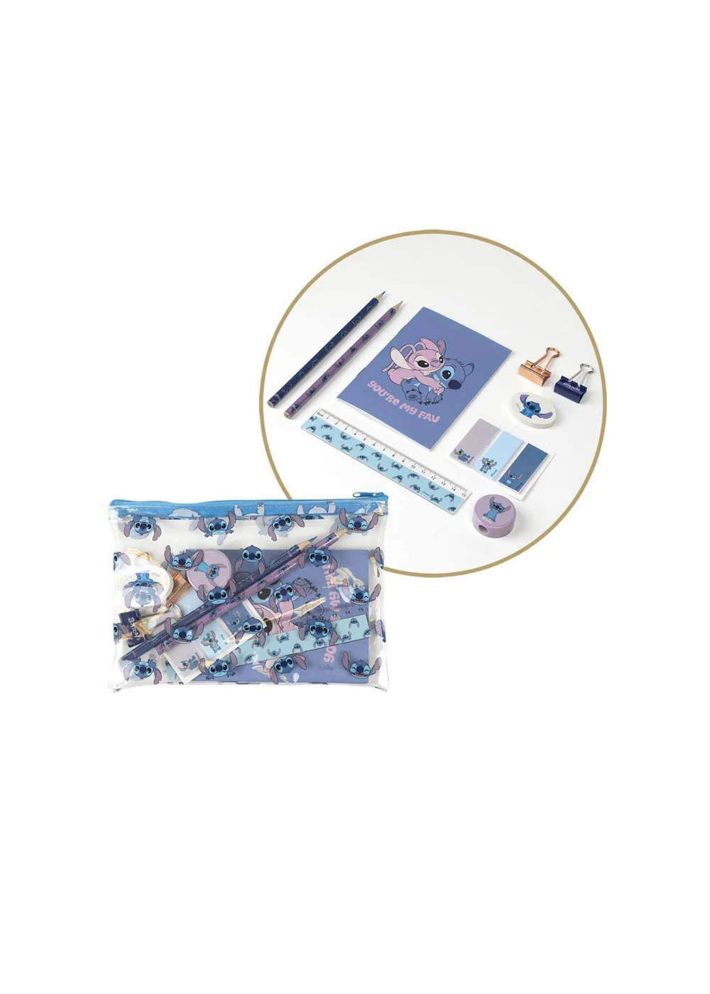 Disney Pink Stitch Back to School Backpack and Stationary Set - One Size Image 4