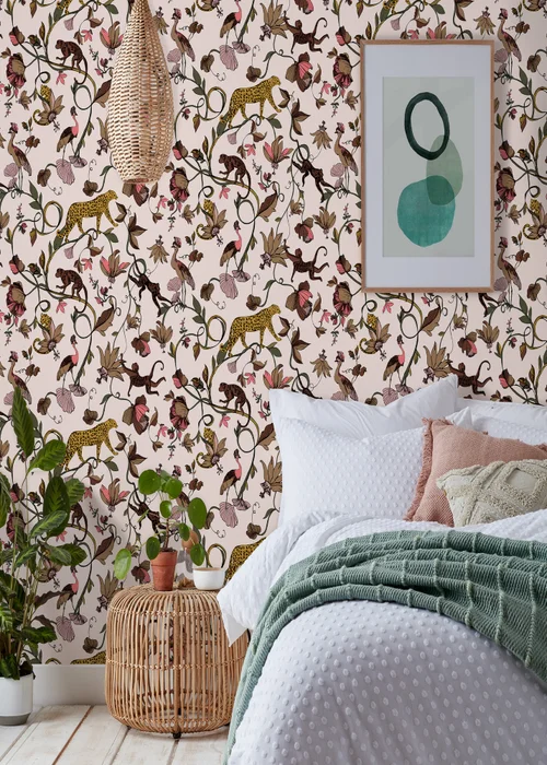 furn. Exotic Wildlings Tropical Wallpaper (53 x 1050cm) - One Size Image 2