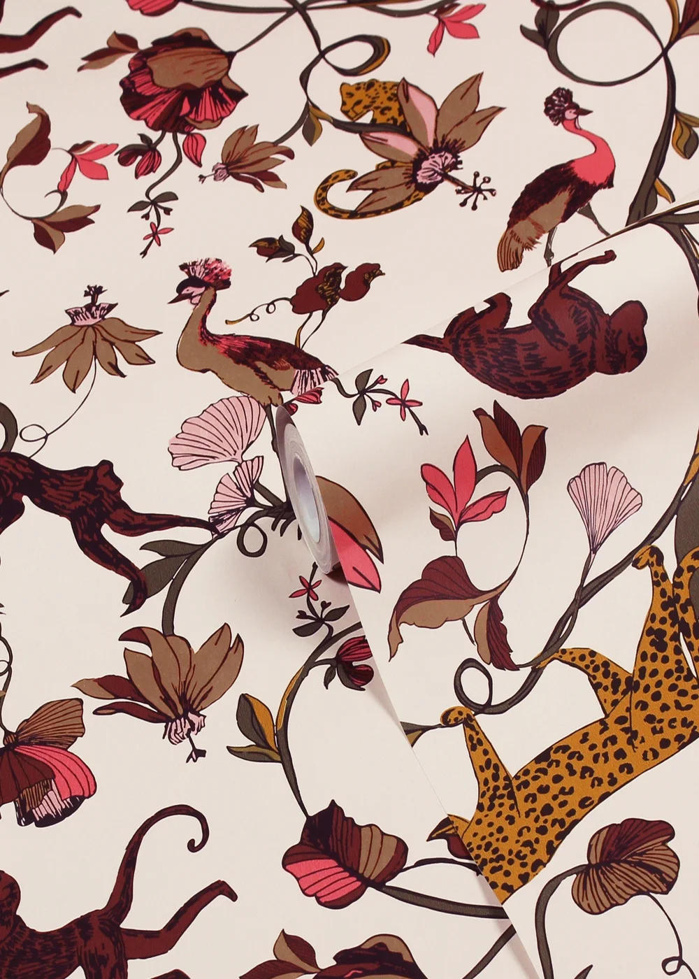 furn. Exotic Wildlings Tropical Wallpaper (53 x 1050cm) - One Size Image 1