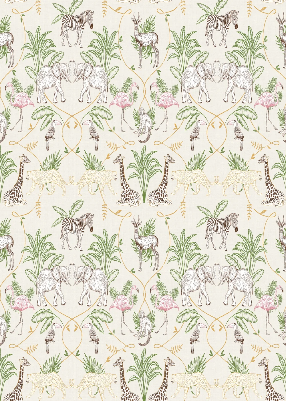 furn. Serengeti Exotic Animal Wallpaper (53 x 1050cm) - One Size Image 3