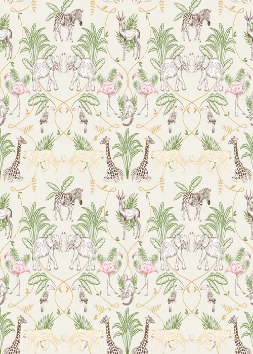 furn. Serengeti Exotic Animal Wallpaper (53 x 1050cm) - One Size Image 3