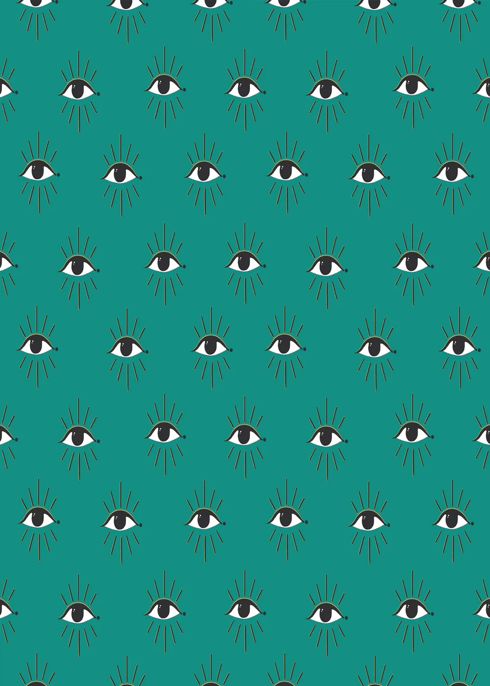 furn. Theia Abstract Eye Wallpaper (53 x 1050cm) - One Size Image 3