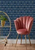 furn. Bee Deco Geometric Wallpaper (53 x 1050cm) - One Size Image 2