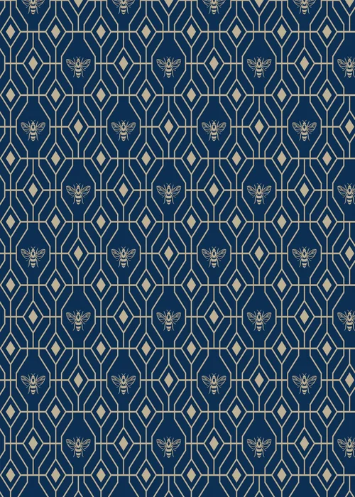furn. Bee Deco Geometric Wallpaper (53 x 1050cm) - One Size Image 3