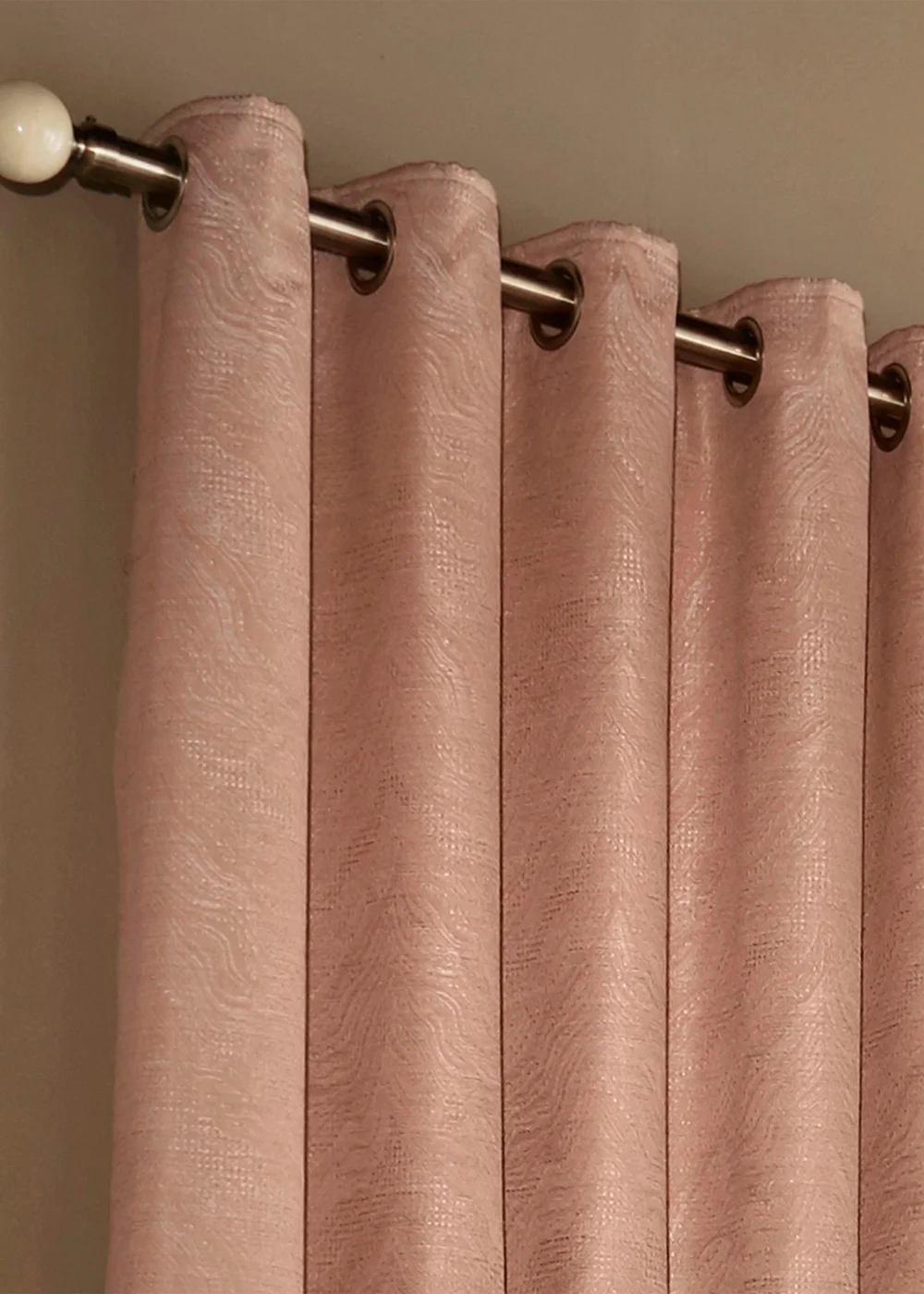 furn. Himalaya Jacquard Eyelet Curtains - 46W X 72D (117x183cm) Image 2