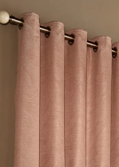 furn. Himalaya Jacquard Eyelet Curtains - 46W X 72D (117x183cm) Image 2