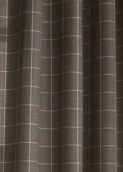 furn. Ellis Windowpane Check Eyelet Curtains - 90W X 90D (228x228cm Image 4