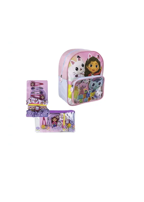 Dreamworks Pink Gabbys Doll House Backpack And Hair Accessories Set - One Size Image 1