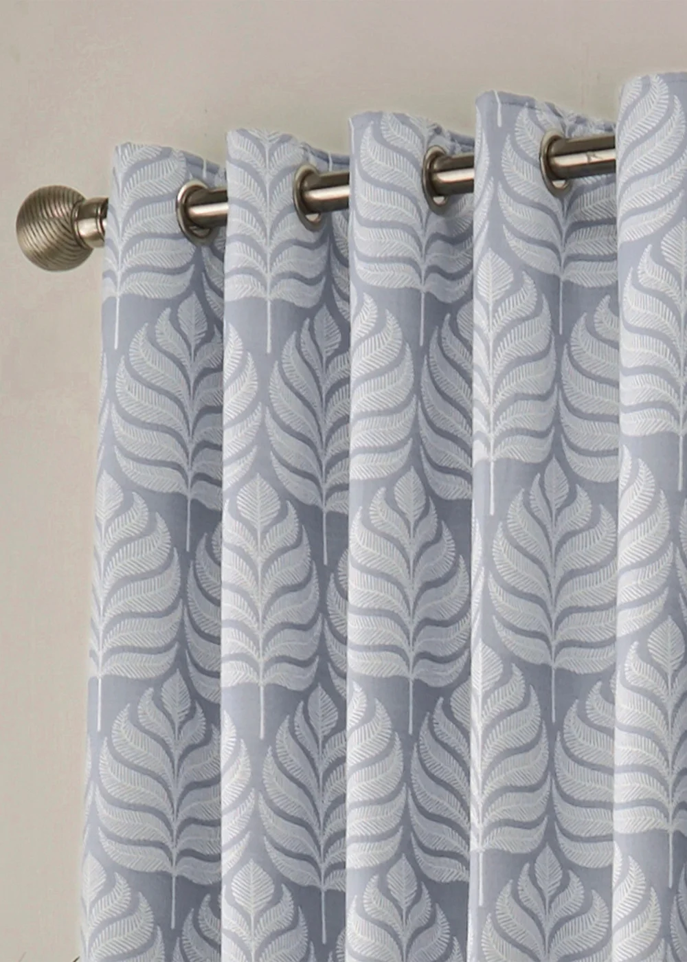 Paoletti Horto Botanical Eyelet Curtains - 46W X 54D (117x137cm) Image 2