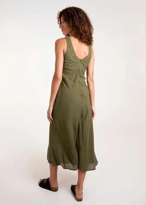 Blue Vanilla Khaki Bias Cut Midi Dress - 10 Image 2