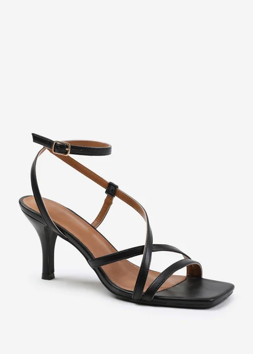Where's That From Austin Black Multi Strap Cross Over Heels - 7 Image 1