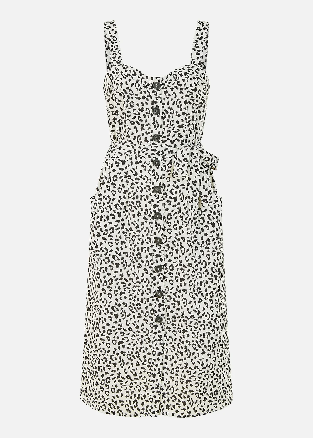Yumi White Animal Print Button Up Sundress - 12 Image 3