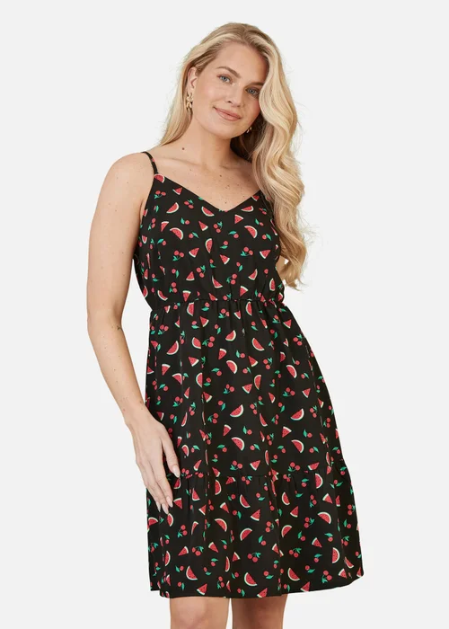 Yumi Black Recycled Fabric Watermelon Print Sundress - 8 Image 2
