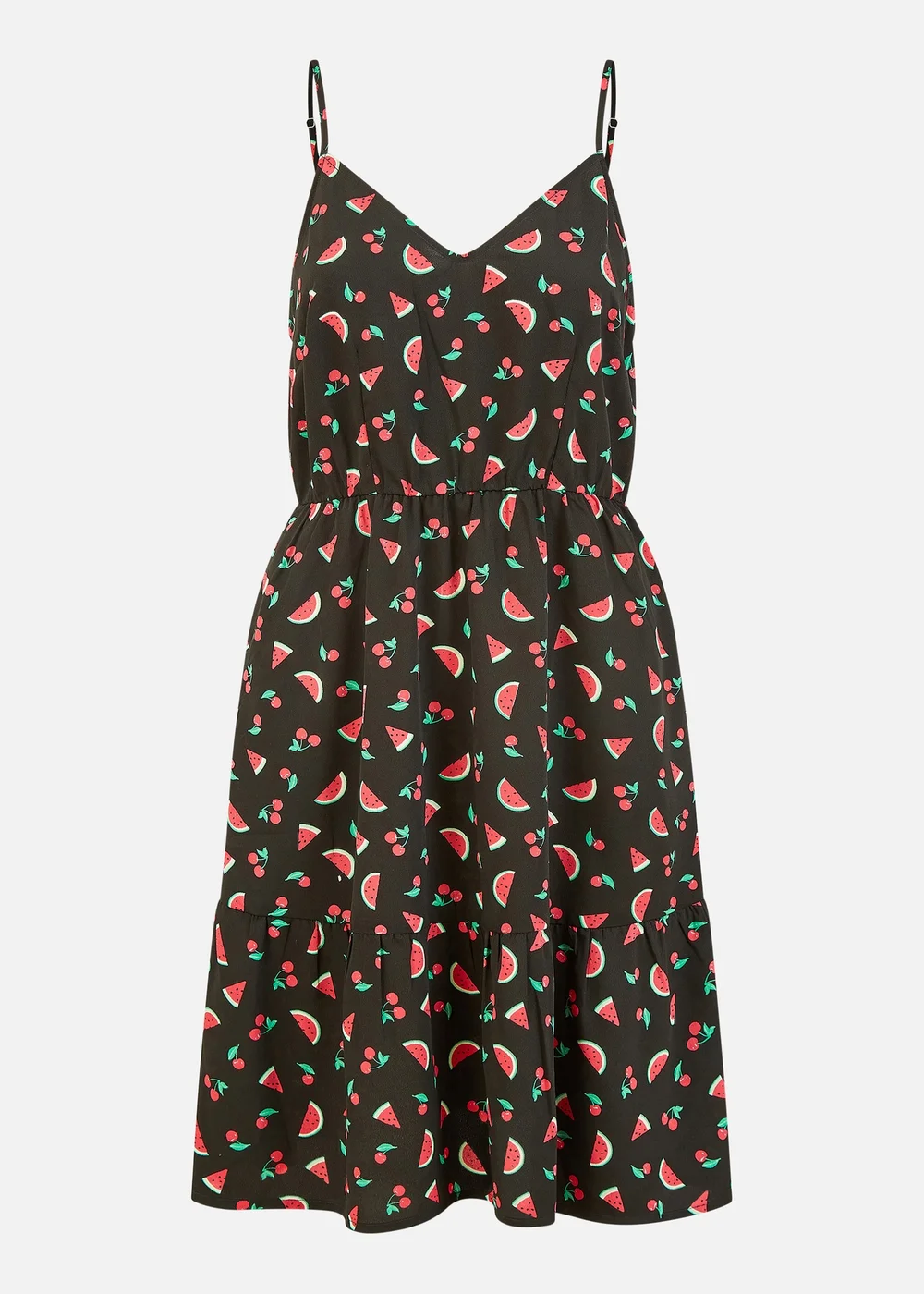 Yumi Black Recycled Fabric Watermelon Print Sundress - 8 Image 3