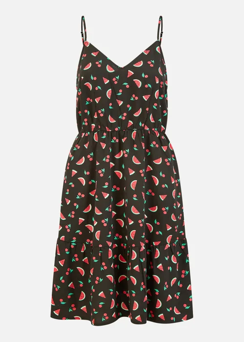 Yumi Black Recycled Fabric Watermelon Print Sundress - 8 Image 3