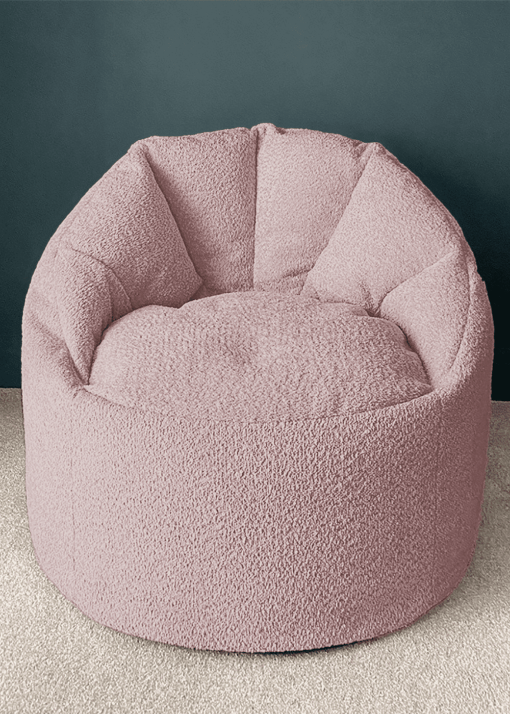 rucomfy Snug Cinema Chair Dusky Pink Beanbag - One Size Image 1