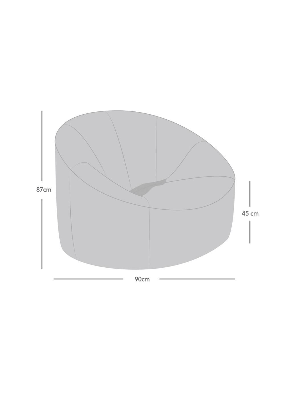 rucomfy Snug Cinema Chair Natural Beanbag - One Size Image 4