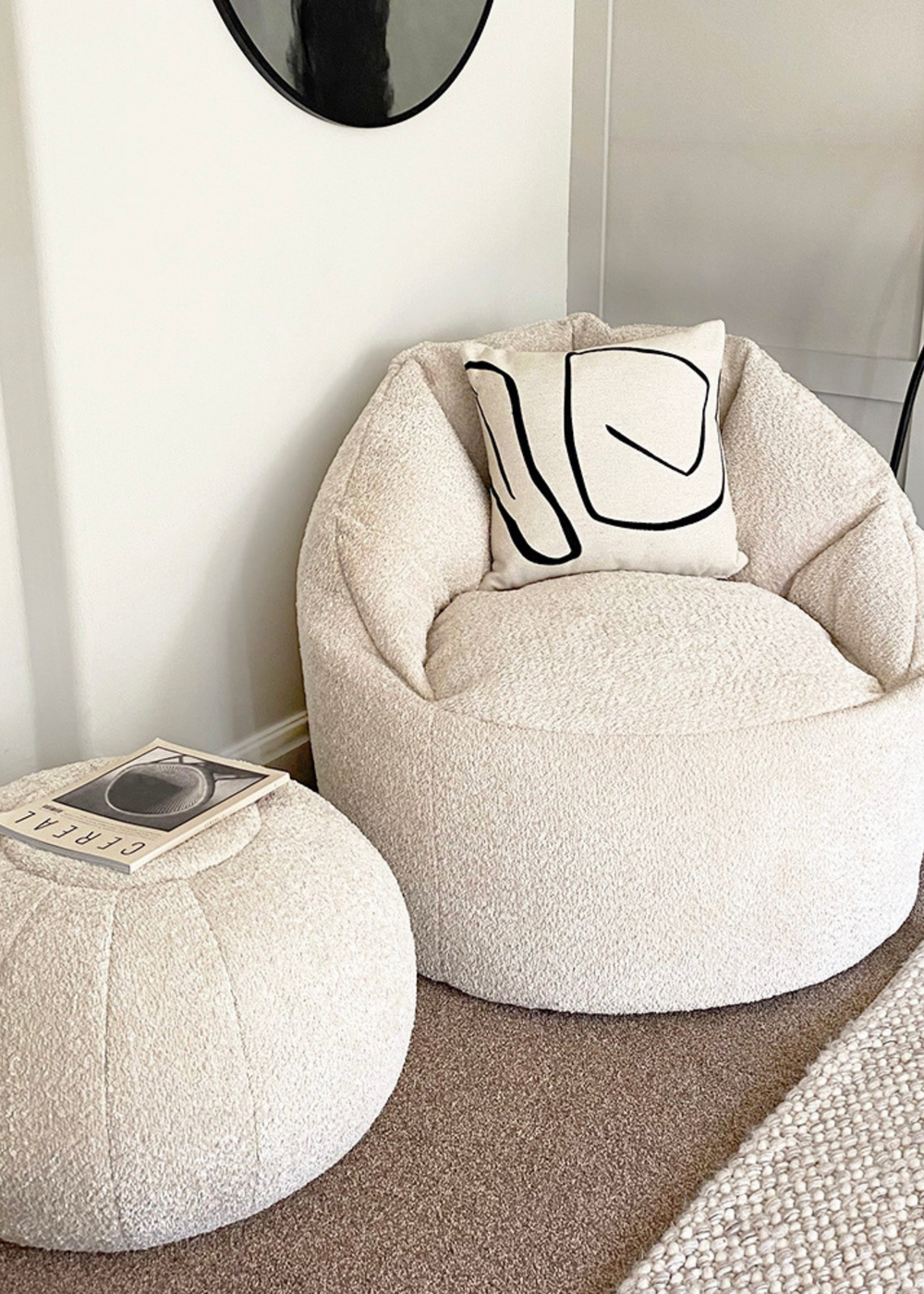 rucomfy Snug Cinema Chair Natural Beanbag - One Size Image 1
