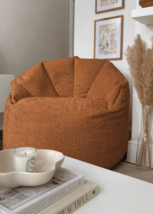 rucomfy Snug Cinema Chair Rust Beanbag - One Size Image 1