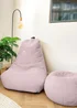 rucomfy Snug Lounge Chair Dusky Pink Beanbag - One Size Image 1