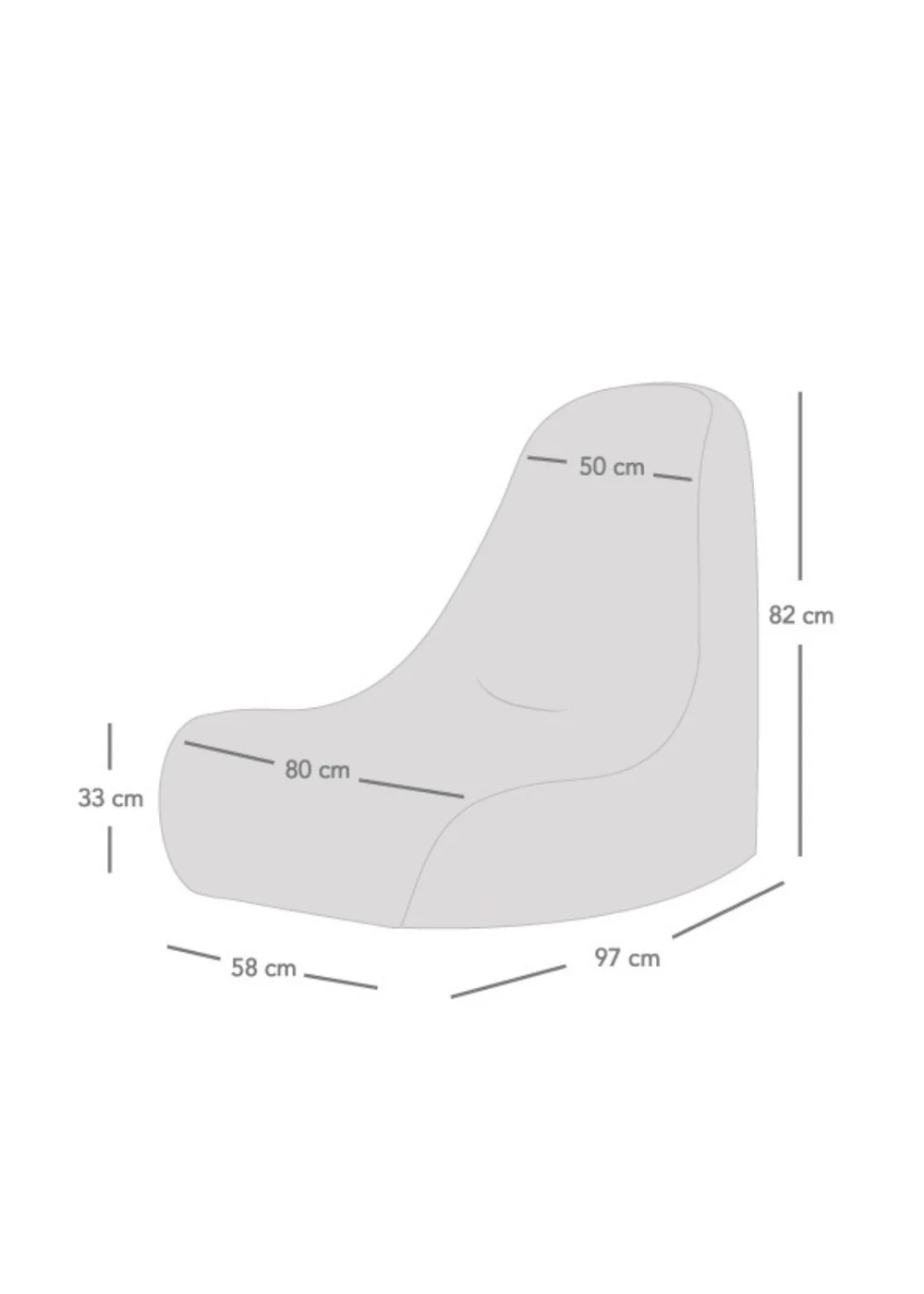 rucomfy Snug Lounge Chair Natural Beanbag - One Size Image 4