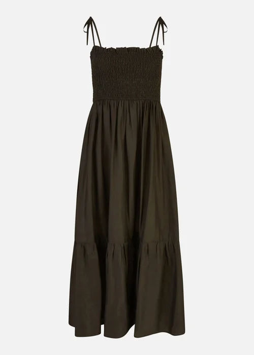 Yumi Black Midi Sun Dress - Size 8 Image 3