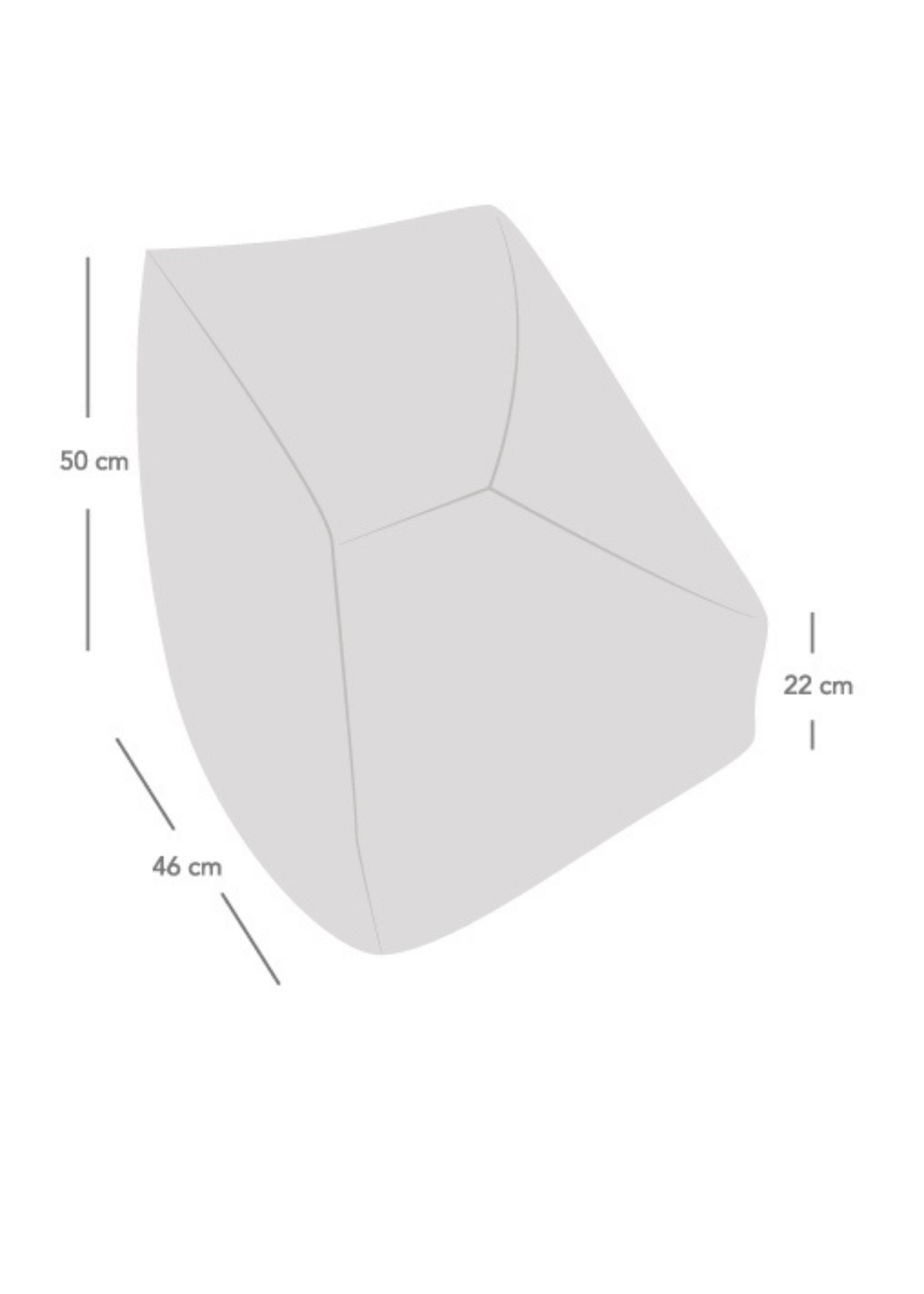 rucomfy Snug Kids Snuggle Chair Grey Beanbag (50cm x 46cm x 48cm x 22cm Seat Height) - One Size Image 2