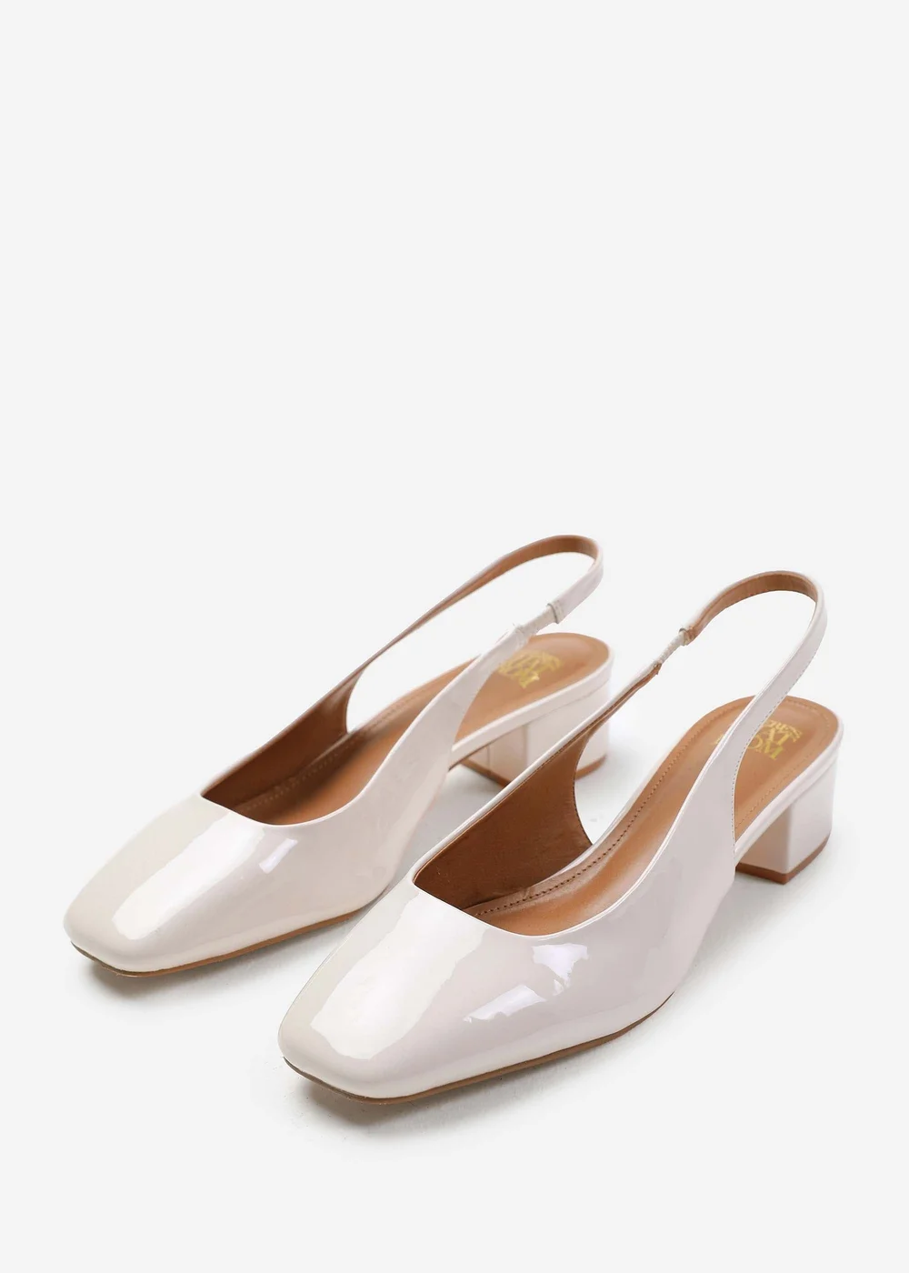 Where's That From Michigan Cream Wide-Fit Square Toe Slingback Heels - 7 Image 2