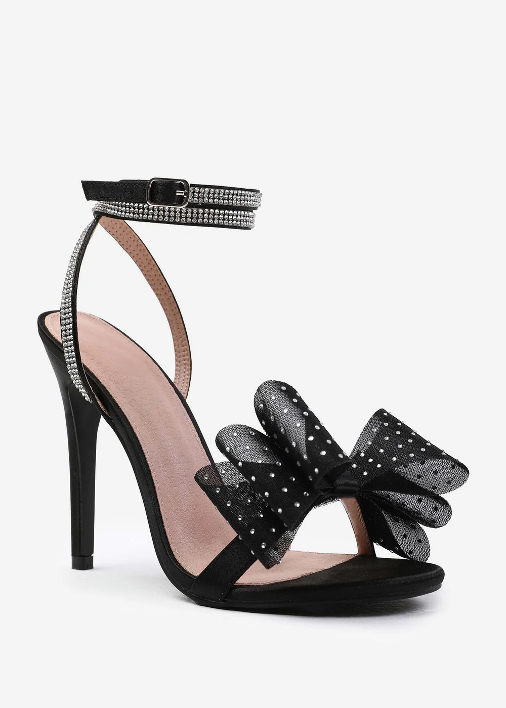 Where's That From Atlanta Black Barely There High Heels - 3 Image 1