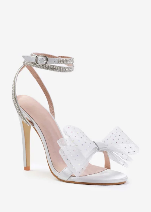 Where's That From Atlanta Silver Barely There High Heels - 3 Image 1