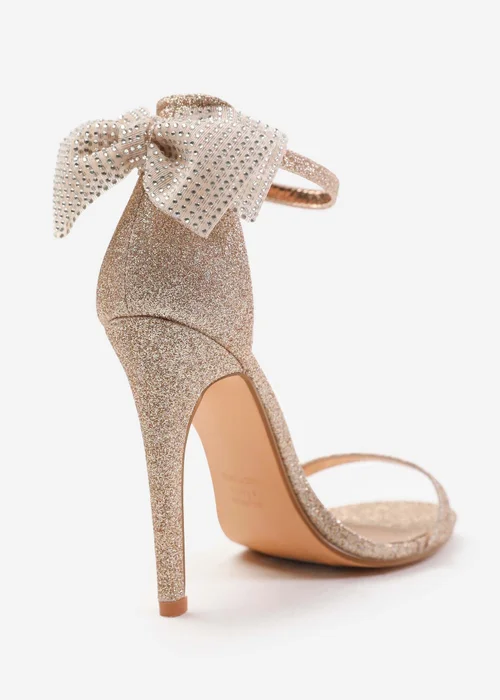 Where's That From Chicago Champagne High Heel With Diamante Bow - 3 Image 2