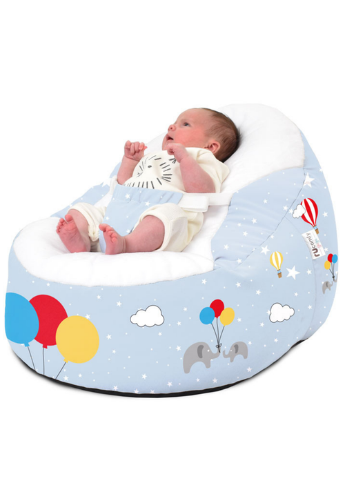 rucomfy Printed Gaga Hot Air Balloon Baby Beanbag - One Size Image 1