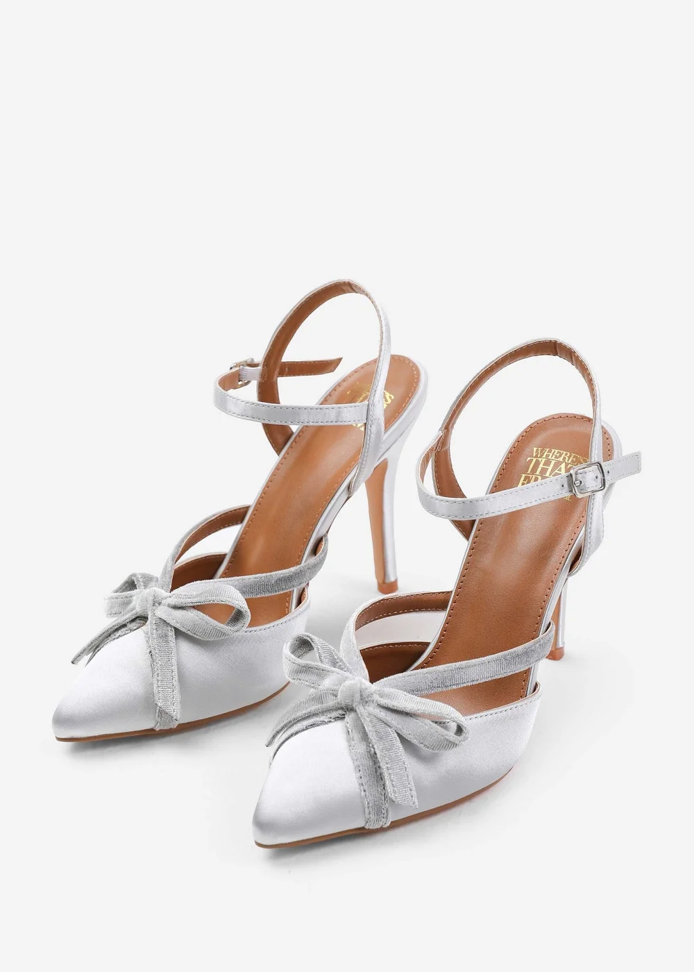 Where's That From Wyoming Silver Pointed Toe High Heels - 3 Image 2