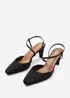 Where's That From Kansas Black Cross Over Slingback Strap Heels - Size 5 Image 2