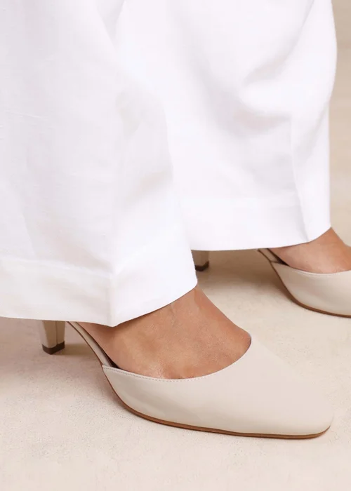 Where's That From Kansas Cream Cross Over Slingback Strap Heels - 3 Image 3
