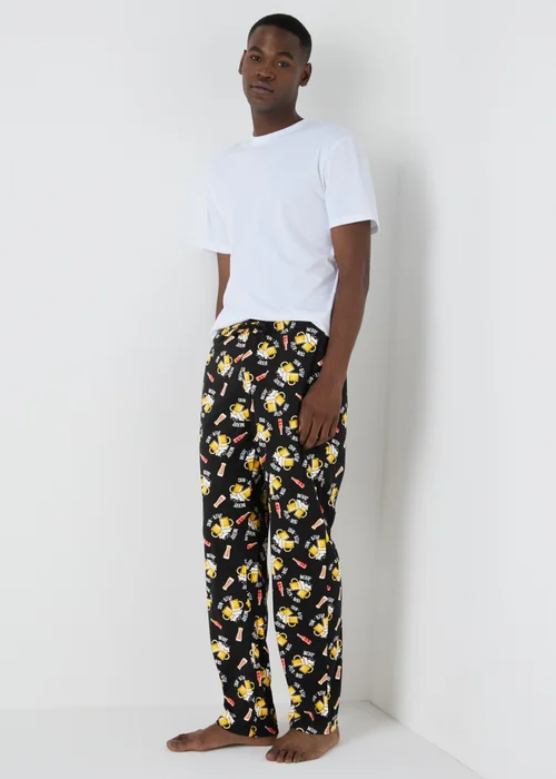 Black Christmas Beer Fleece Pyjama Bottoms - Extra small Image 1
