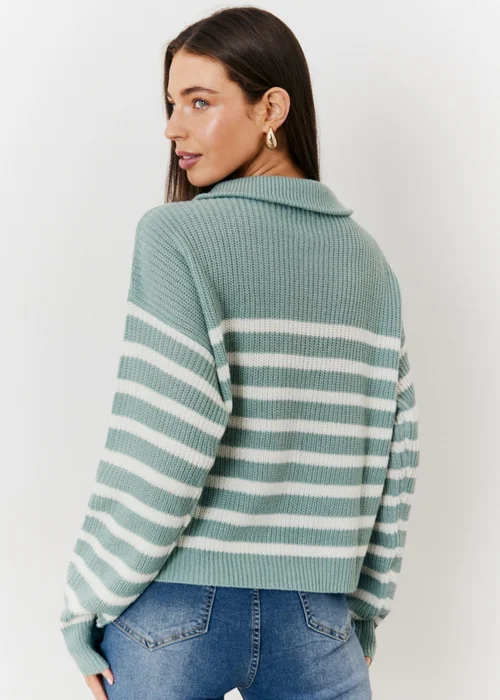 In The Style Sage Quarter Zip Jumper - 06-08 Image 3