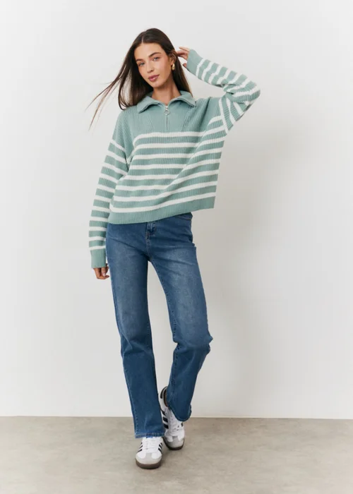 In The Style Sage Quarter Zip Jumper - 06-08 Image 2