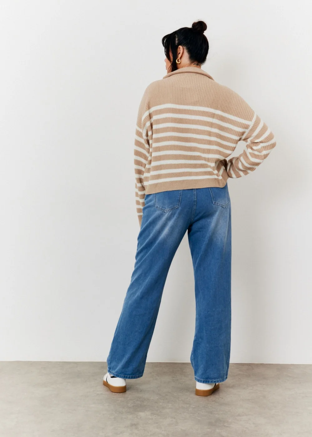 In The Style Oatmeal Quarter Zip Jumper - 06-08 Image 8