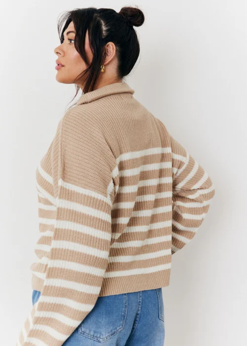 In The Style Oatmeal Quarter Zip Jumper - 06-08 Image 7