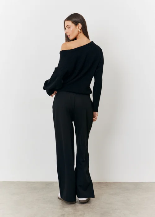 In The Style Black Off Shoulder Knit Jumper - 06-08 Image 4