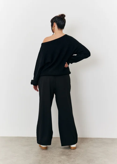In The Style Black Off Shoulder Knit Jumper - 06-08 Image 8