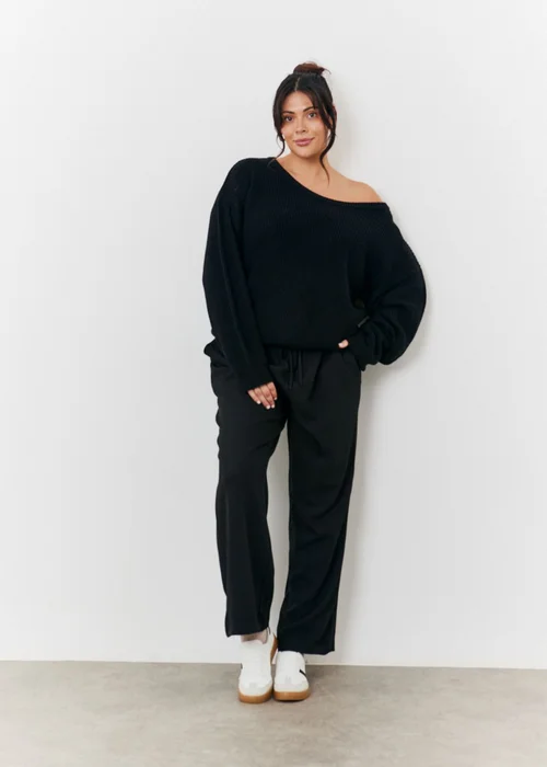 In The Style Black Off Shoulder Knit Jumper - 06-08 Image 6