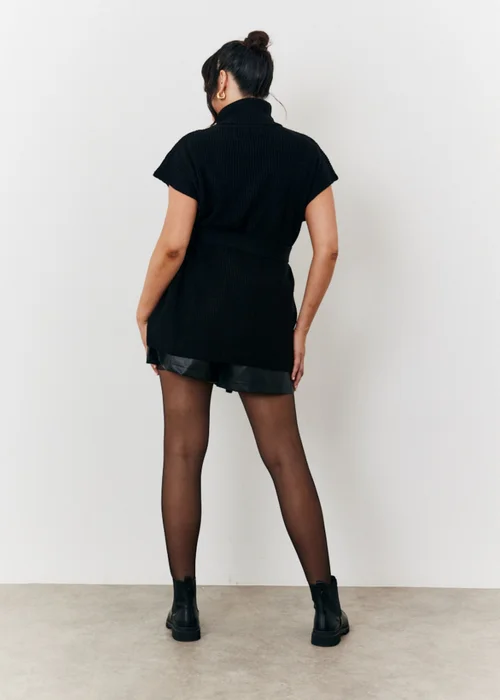 In The Style Black Belted Knit Jumper - 06-08 Image 8