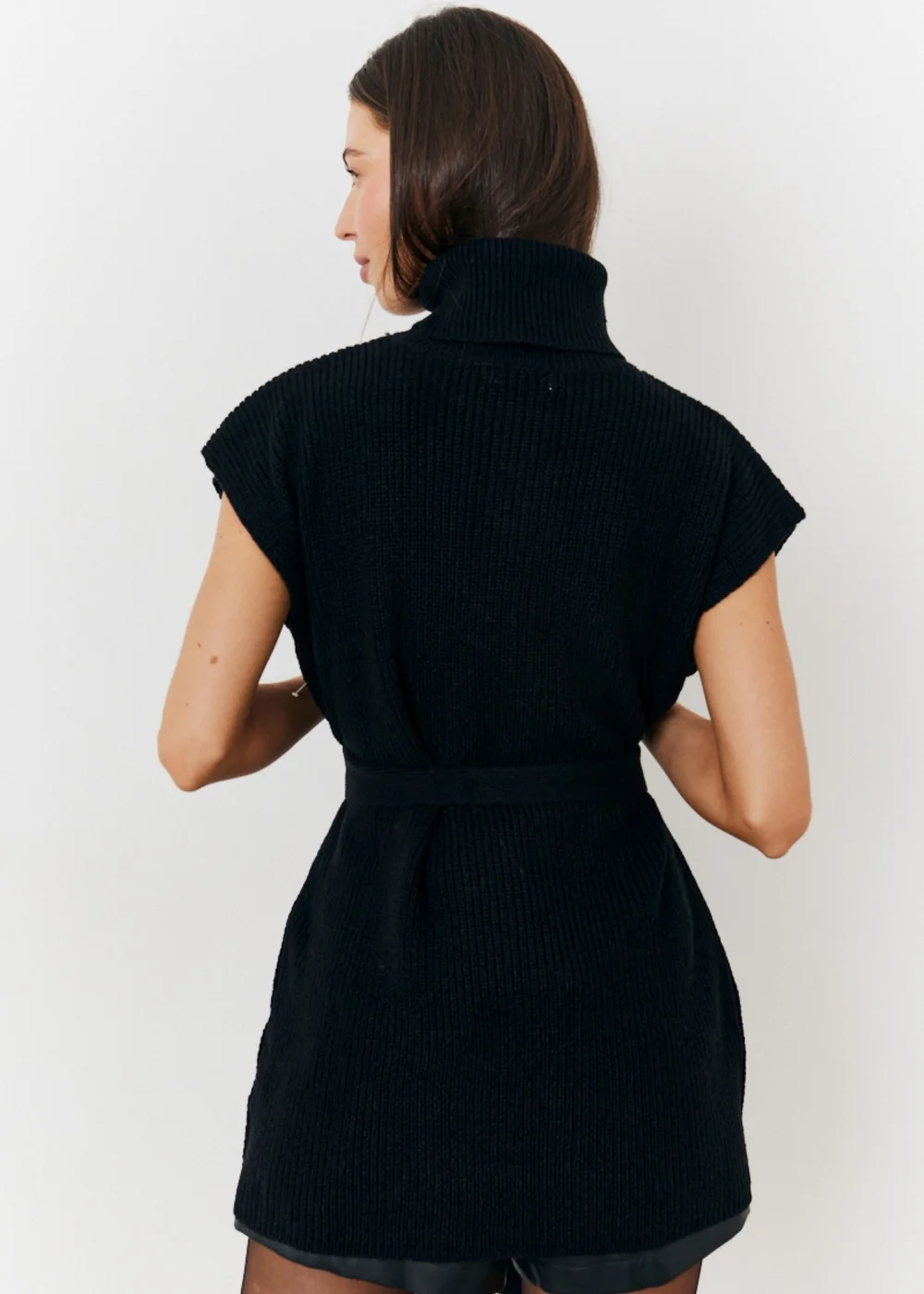 In The Style Black Belted Knit Jumper - 06-08 Image 3
